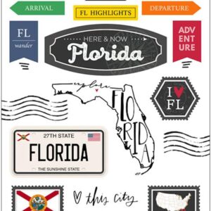 SCRAPBOOK CUSTOMS STATE STICKER FLORIDA POSTAGE