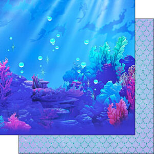 SCRAPBOOK CUSTOMS 12X12 WATER PRINCESS DOUBLE SIDED