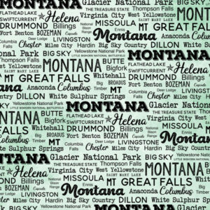 SCRAPBOOK CUSTOMS POSTAGE MAP 12X12 MONTANA