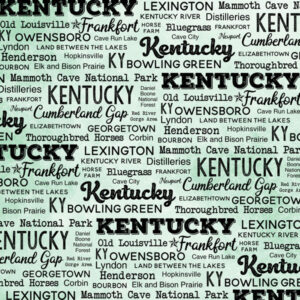 SCRAPBOOK CUSTOMS POSTAGE MAP 12X12 KENTUCKY