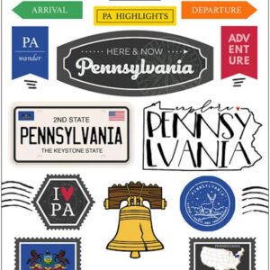 SCRAPBOOK CUSTOMS STATE STICKER PENNSYLVANIA POSTAGE