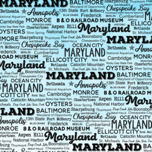 SCRAPBOOK CUSTOMS POSTAGE MAP 12X12 MARYLAND