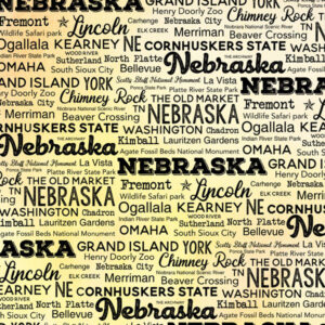 SCRAPBOOK CUSTOMS POSTAGE MAP 12X12 NEBRASKA