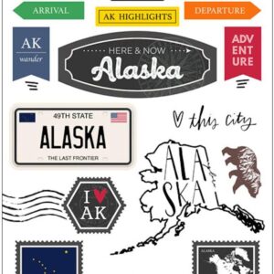 SCRAPBOOK CUSTOMS ALASKA POSTAGE STICKER