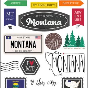 SCRAPBOOK CUSTOMS MONTANA POSTAGE STICKER