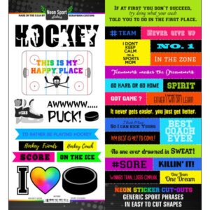 SCRAPBOOK CUSTOMS HOCKEY NEON