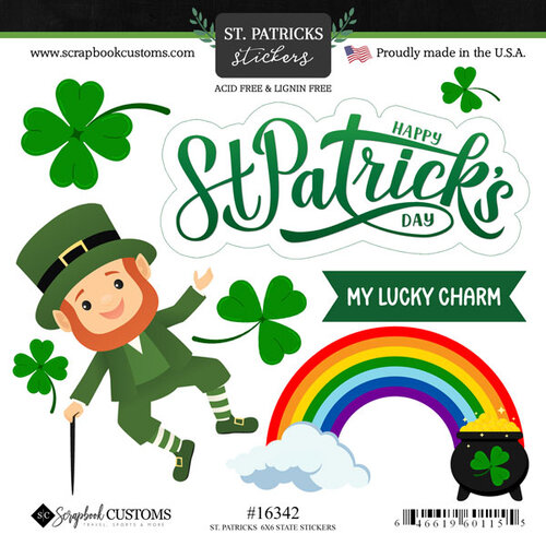 SCRAPBOOK CUSTOMS STICKERS ST PATRICK'S DAY