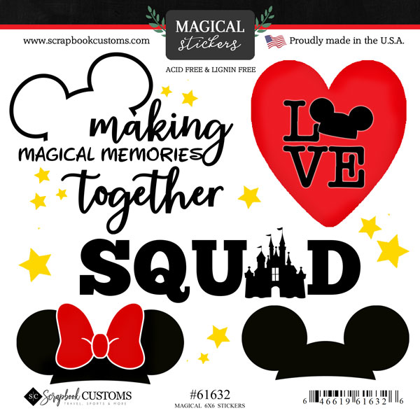 SCRAPBOOK CUSTOMS STICKERS MAGICAL