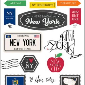 SCRAPBOOK CUSTOMS STICKER NEW YORK POSTAGE