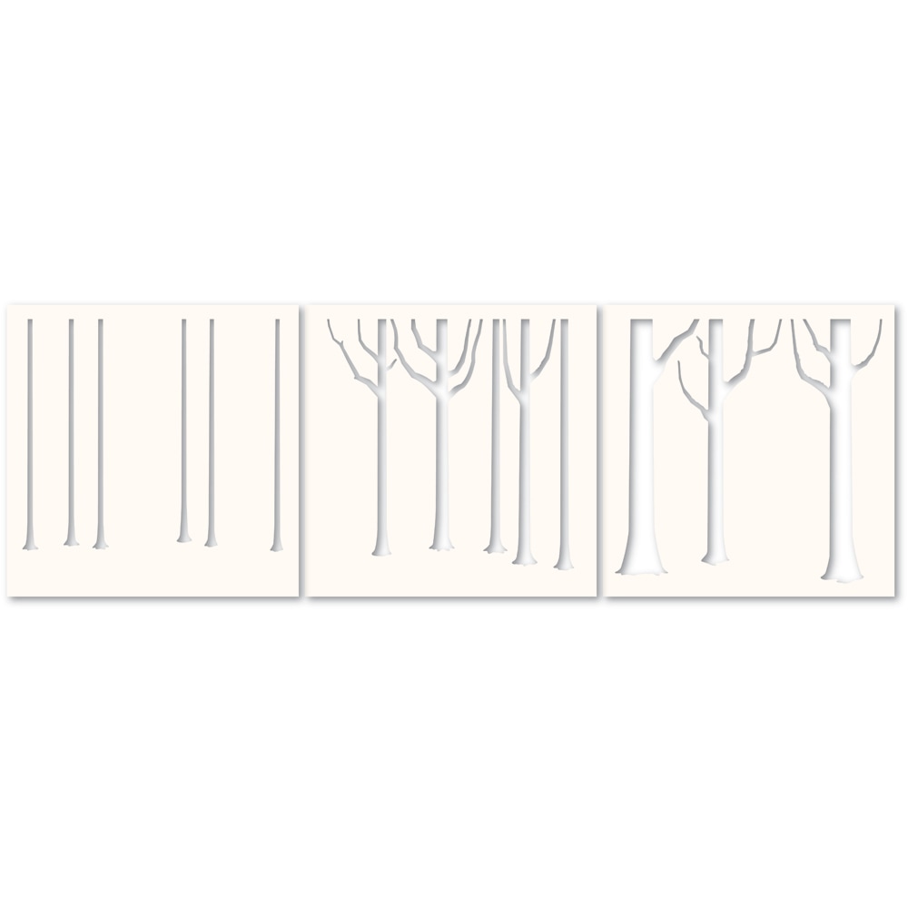 Memory Box Stencil Narrow Tree Trunks