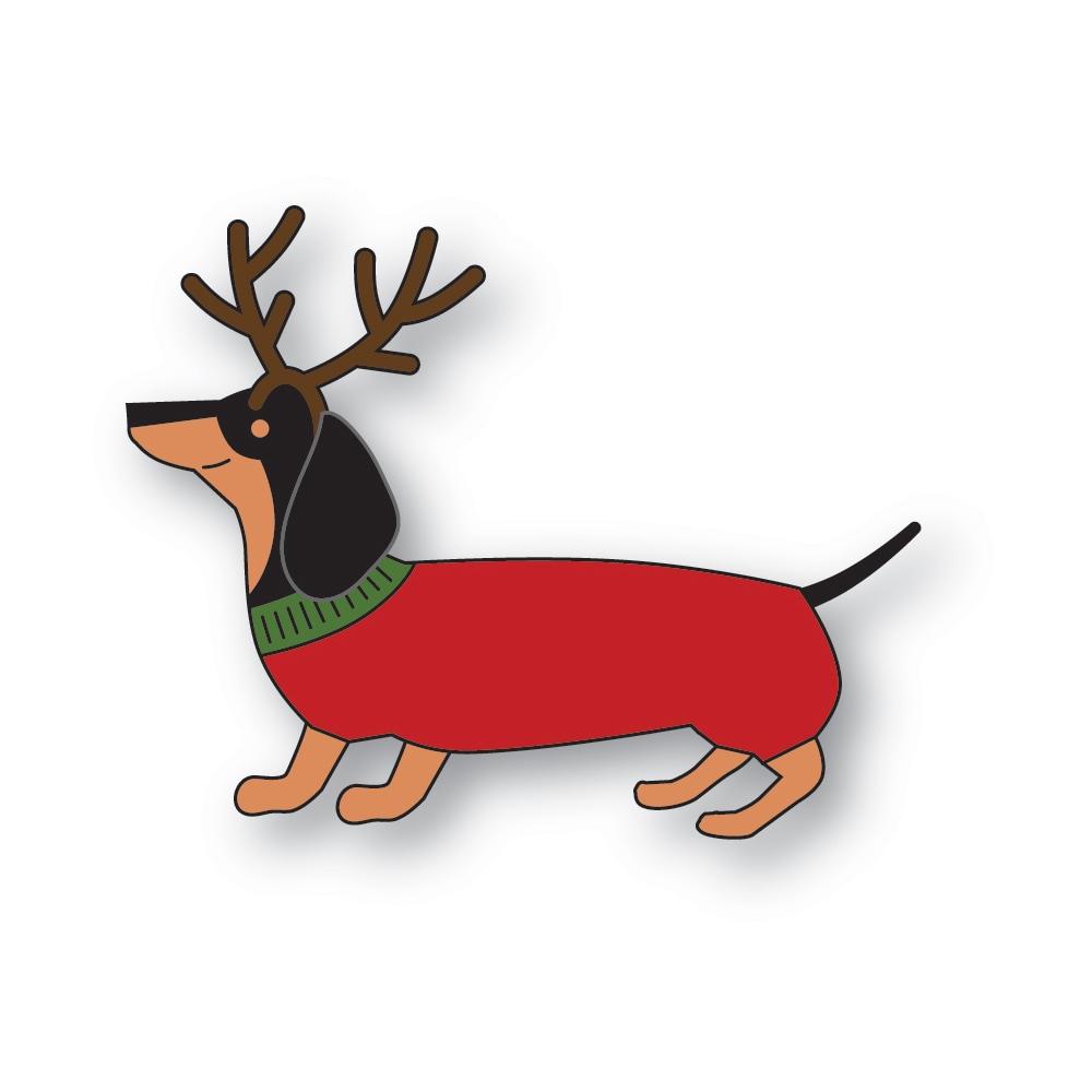 Poppy Stamps Die Antler Dachshund