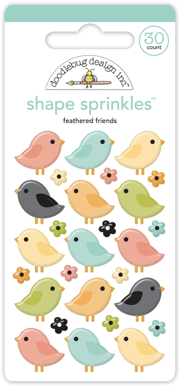 Doodlebug Farmhouse Feathered Friends Shape Sprinkles