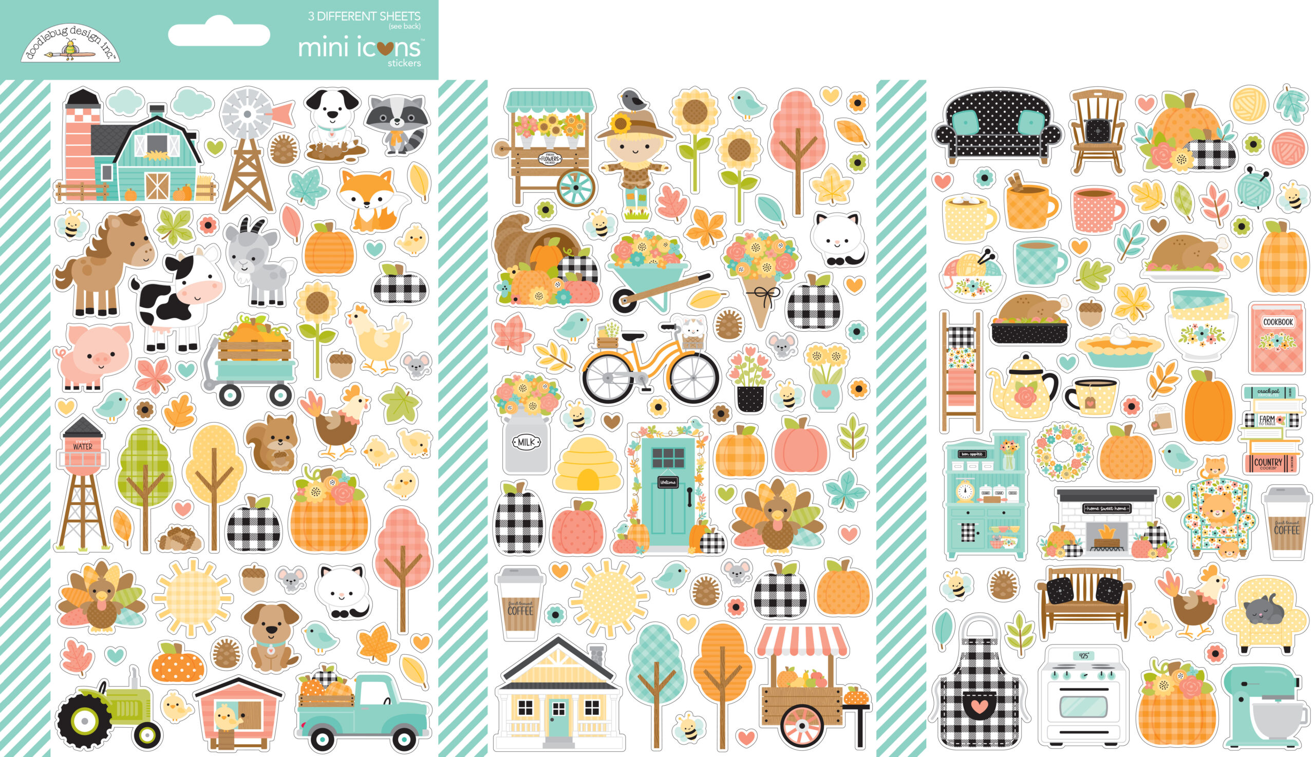 Doodlebug Farmhouse Farmhouse Mini Icons Stickers