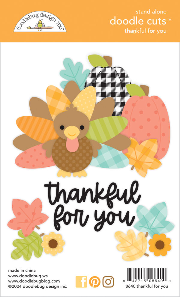 Doodlebug Farmhouse Thankful For You Doodle Cuts