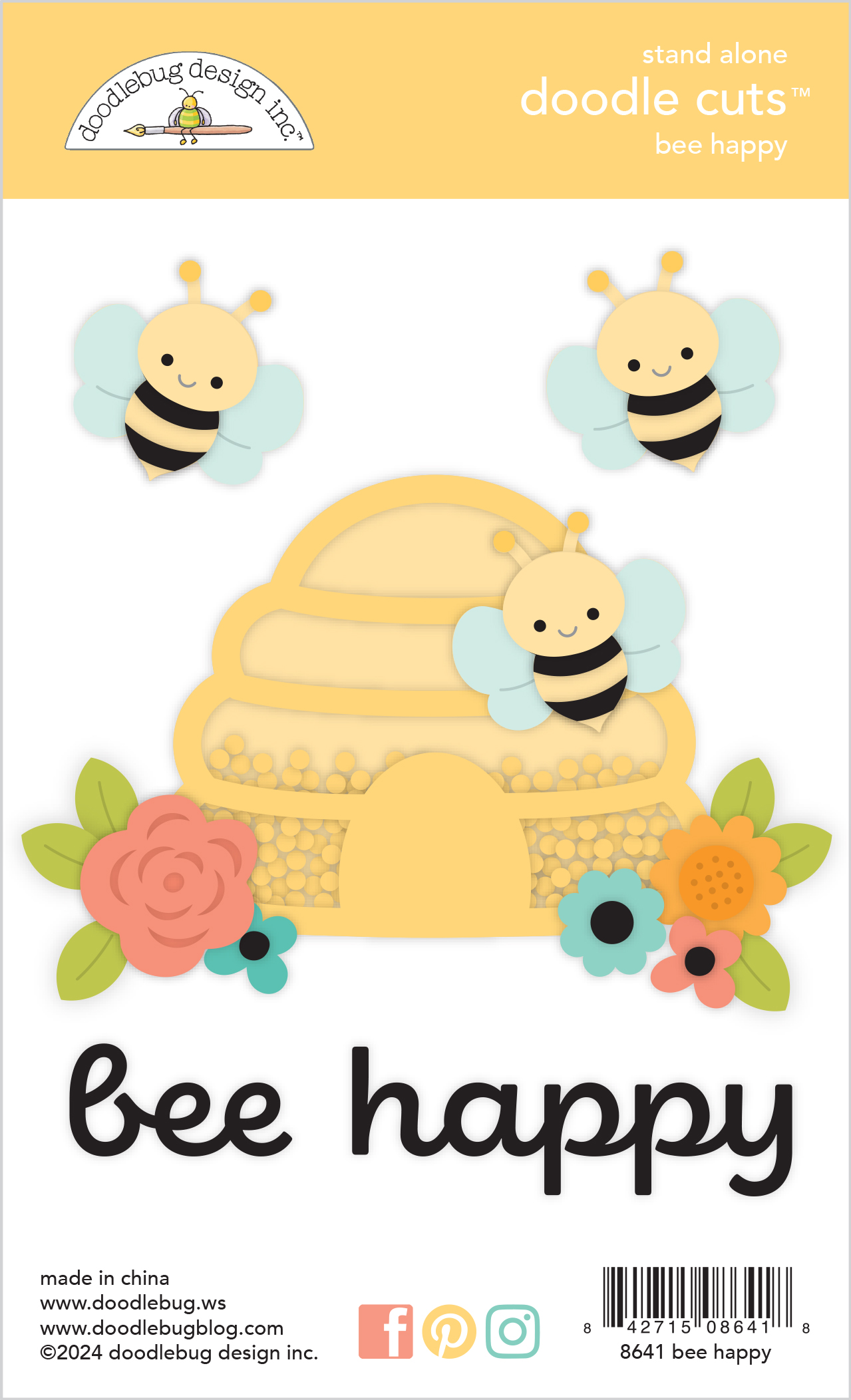 Doodlebug Farmhouse Bee Happy Doodle Cuts