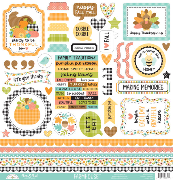 Doodlebug Farmhouse This & That Stickers