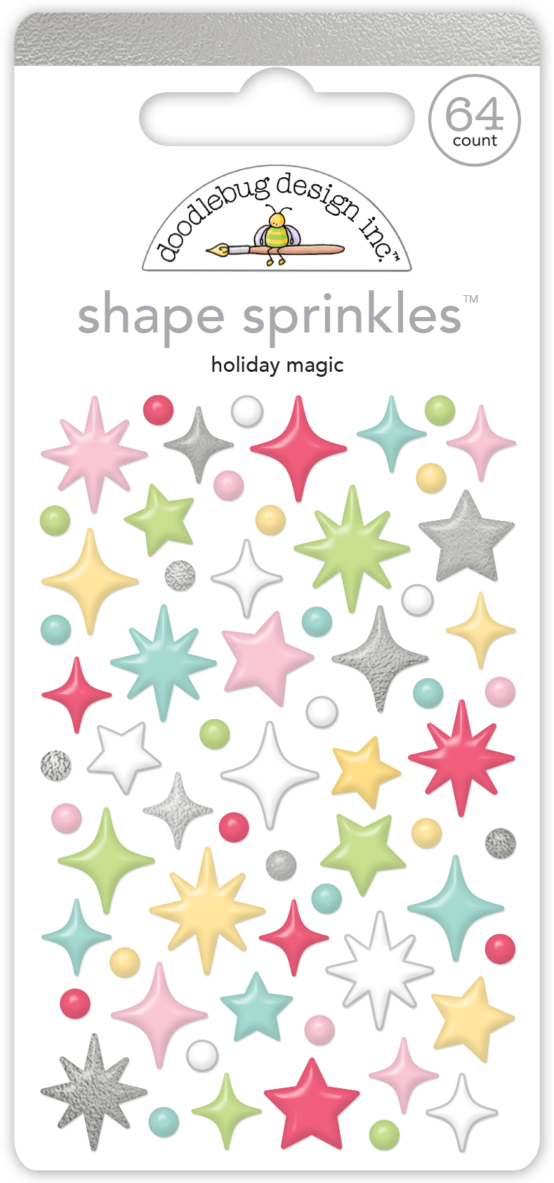 Doodlebug Tinsel Time Holiday Magic Shape Sprinkles