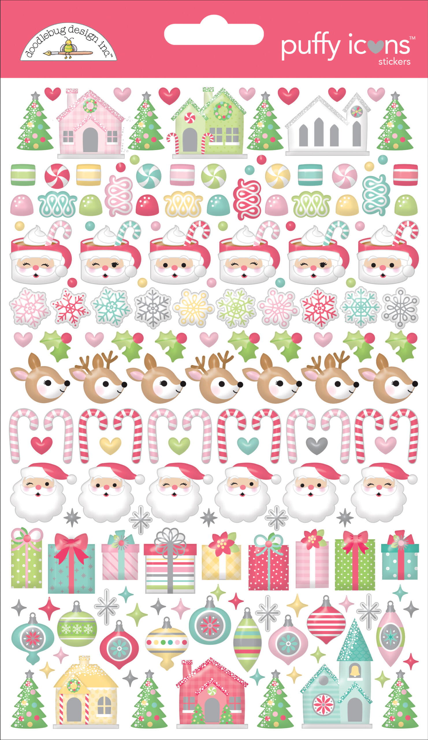 Doodlebug Tinsel Time Tinsel Time Puffy Icons Stickers