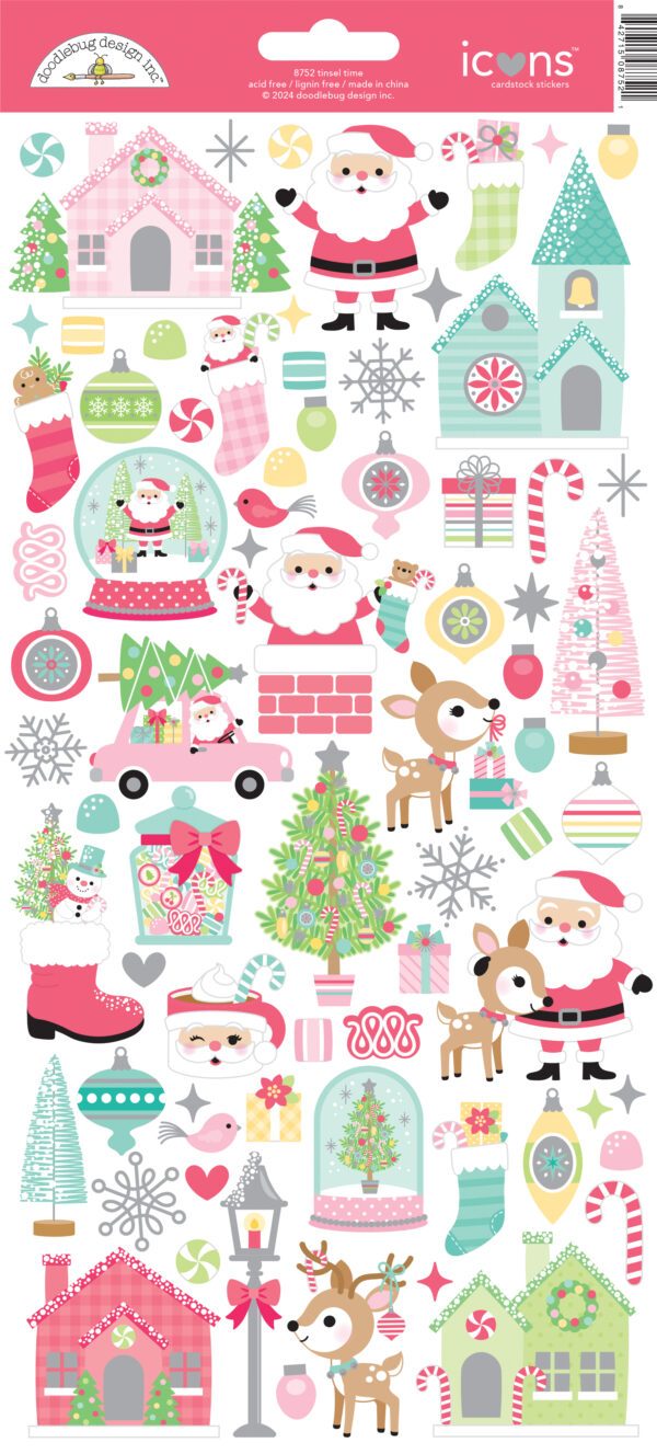 Doodlebug Tinsel Time Icons Stickers