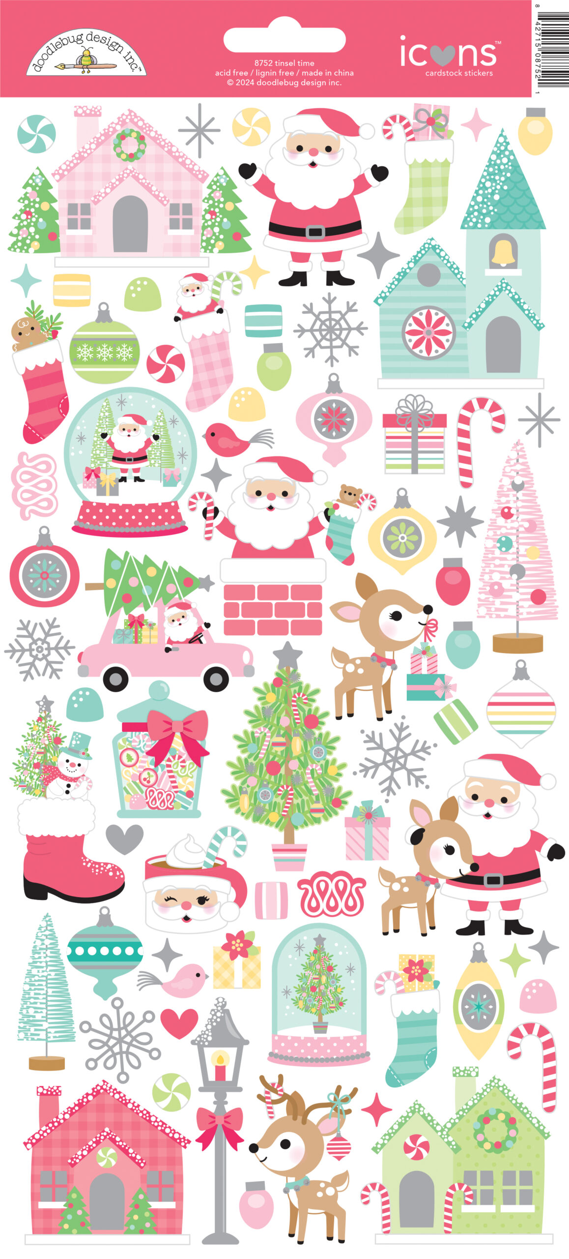 Doodlebug Tinsel Time Icons Stickers