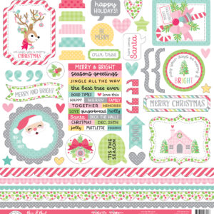 Doodlebug Tinsel Time This & That Stickers