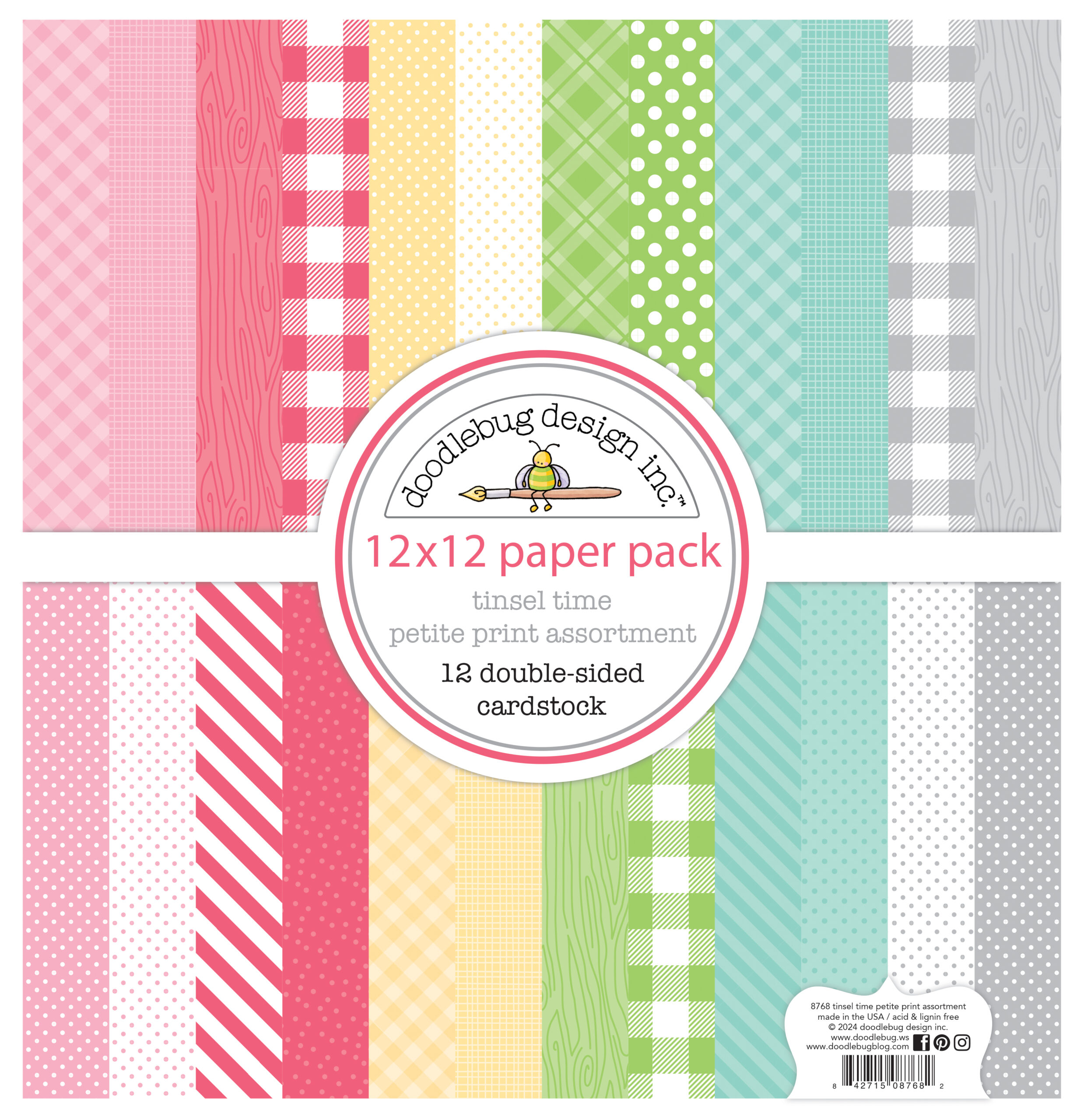 Doodlebug Tinsel Time Petite Prints Assortment Pack