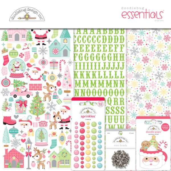 Doodlebug Tinsel Time Essentials Kit