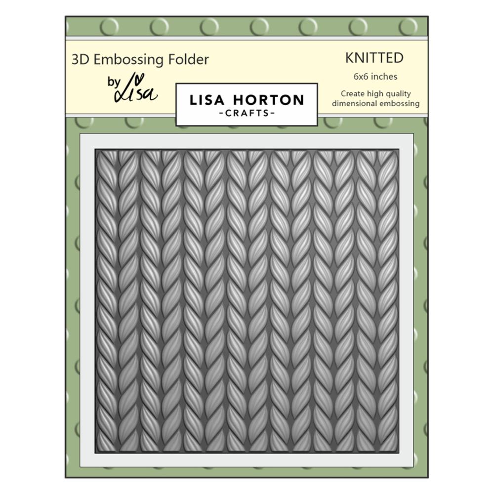 LISA HORTON EMBOSSING FOLDER KNITTED