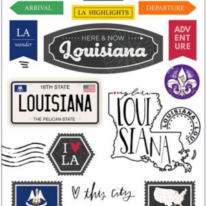 SCRAPBOOK CUSTOMS STATE STICKER LOUISIANA POSTAGE