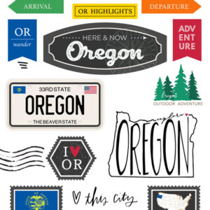 SCRAPBOOK CUSTOMS STATE STICKER OREGON POSTAGE