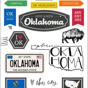 SCRAPBOOK CUSTOMS STATE STICKER OKLAHOMA POSTAGE