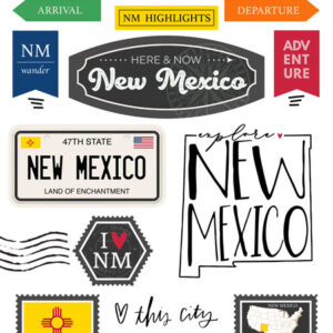 SCRAPBOOK CUSTOMS STATE STICKER NEW MEXICO POSTAGE