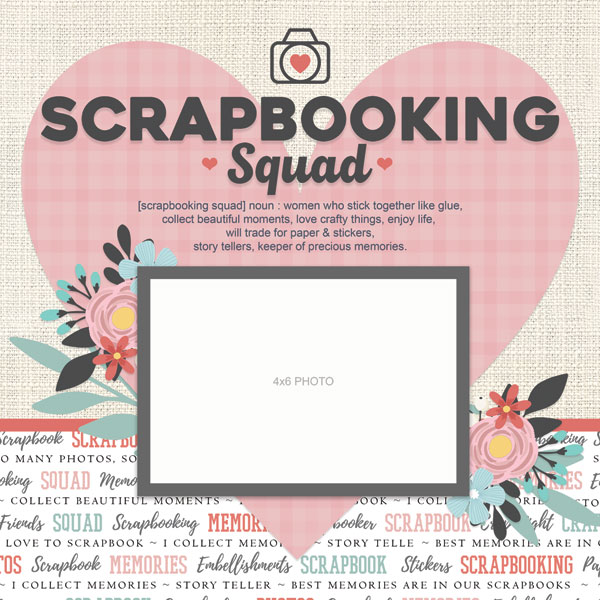 SCRAPBOOK CUSTOMS 12X12 SCRAPBOOKING SQUAD LEFT QUICK PAGE