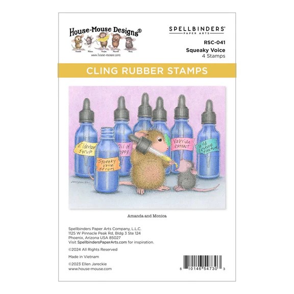 SPELLBINDERS STAMP HOUSE MOUSE SQUEAKY VOICE