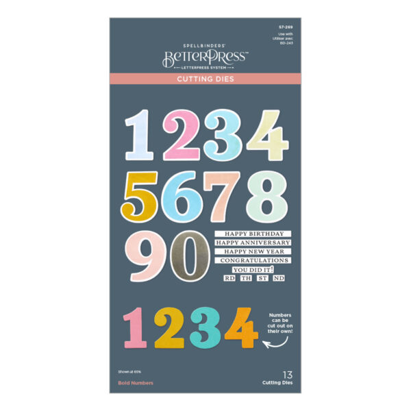 Spellbinders Bold Numbers Etched Dies From the Color Mix Celebrations Collection