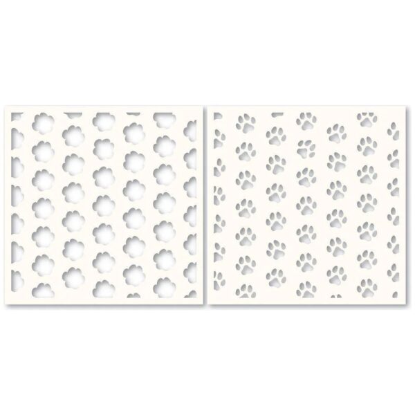 Poppy Stamps Stencil Pawprint