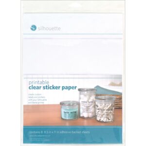 SILHOUETTE PRINTABLE STICKER CLEAR