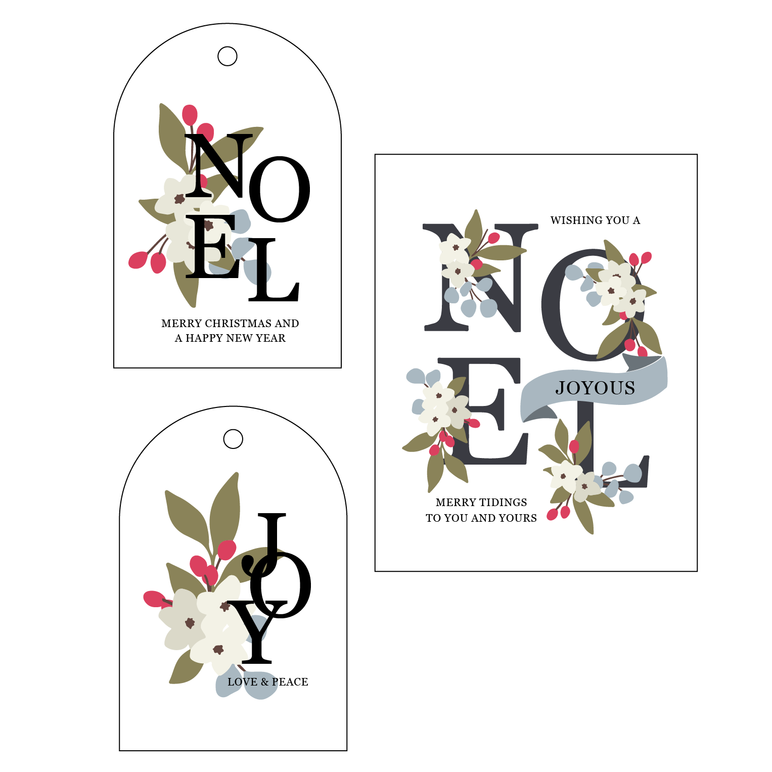 Honey Bee Floral Noel Coordinating Stencil