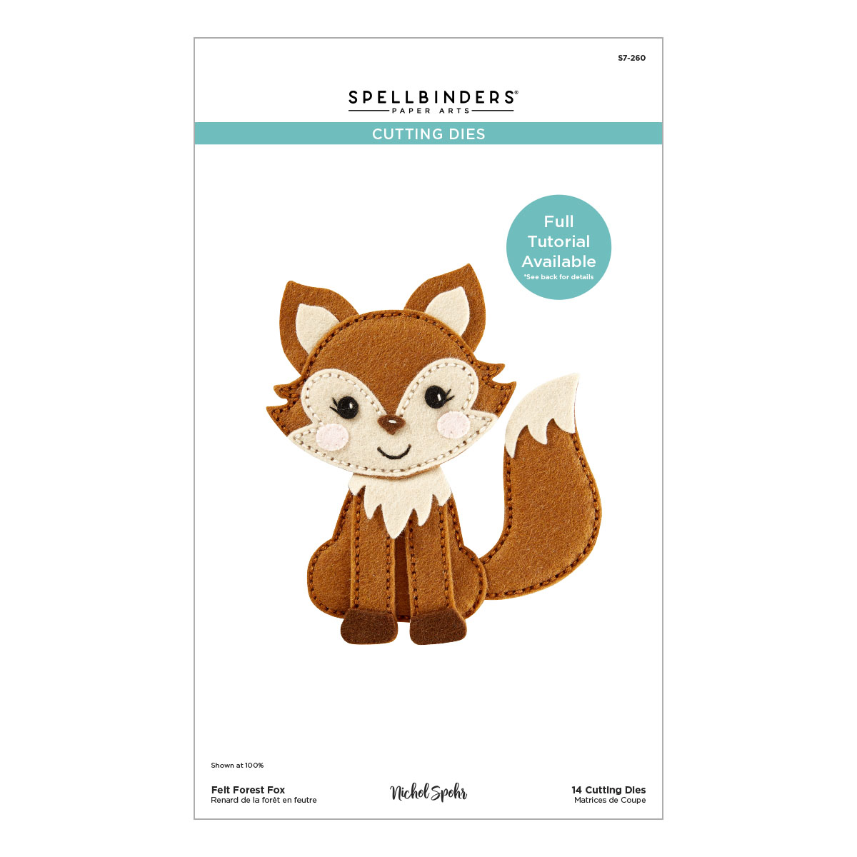 Spellbinders Felt Forest Fox Etched Dies From the Felt Stitch & Create Collection By Nicole Spohr