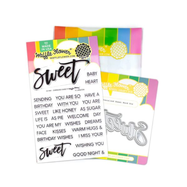 WAFFLE FLOWER STAMP & DIE OVERSIZED SWEET COMBO