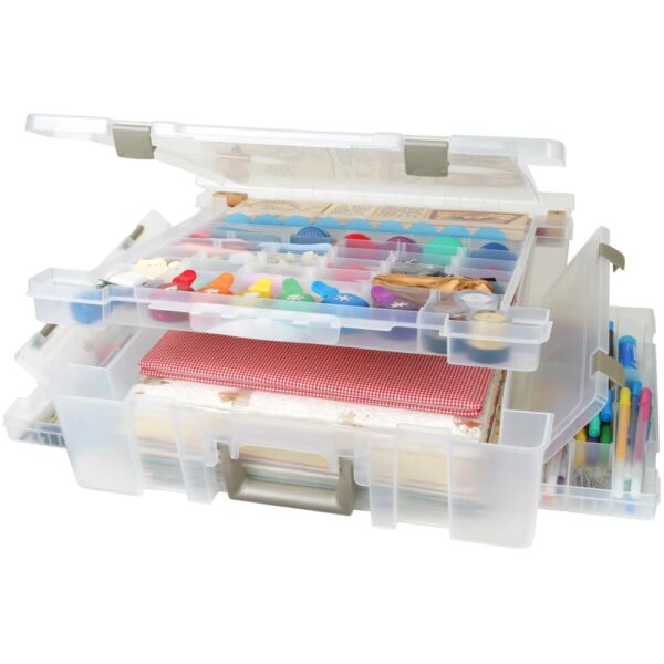 ArtBin Super Satchel Deluxe-17.25"X16.75"X5" Translucent