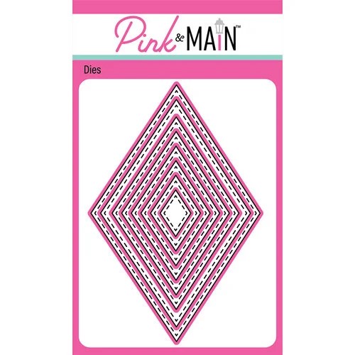 PINK & MAIN DIE STITCHED DIAMONDS