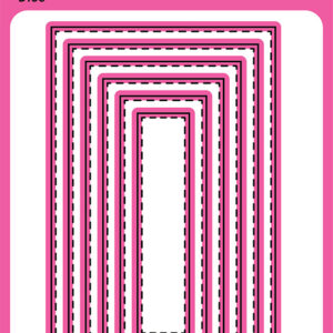 PINK & MAIN DIE STITCHED MINI SLIM RECTANGLE