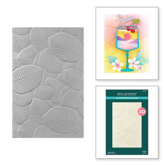 Spellbinders 3D Embossing Folder Lush Leaves