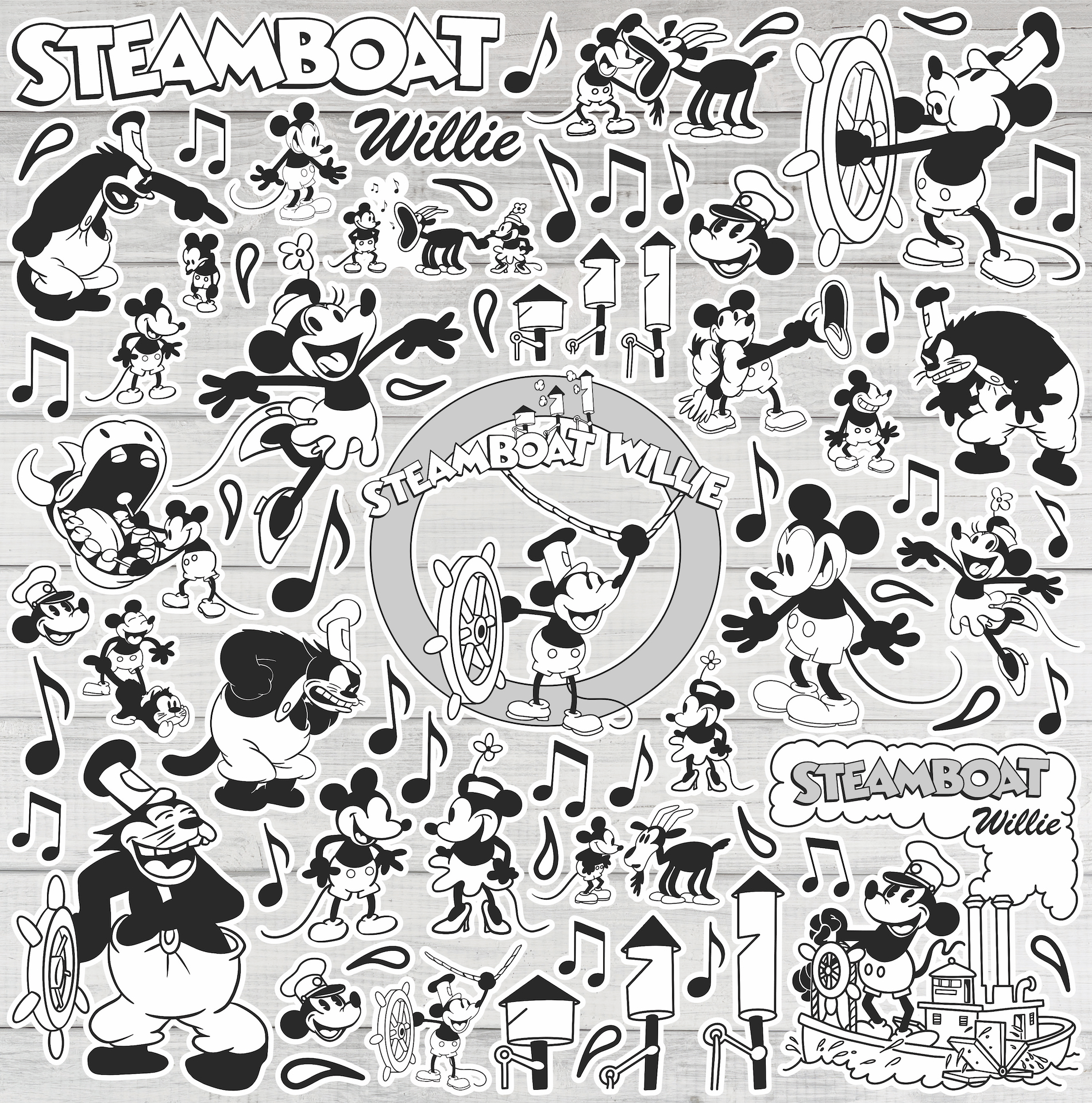 Reminisce Steam Boat Willie Sticker