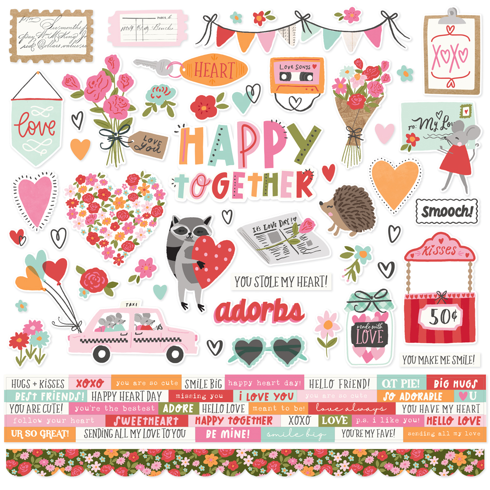 Simple Stories Heartstrings Cardstock Stickers