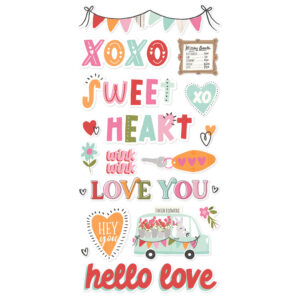 Simple Stories Heartstrings Foam Stickers