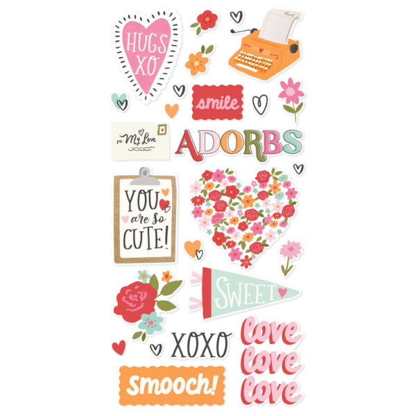 Simple Stories Heartstrings Foam Stickers