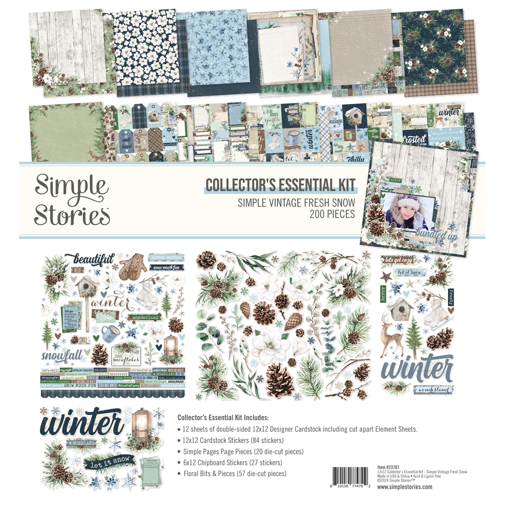 Simple Stories Simple Vintage Fresh Snow Collectors Essentials Kit