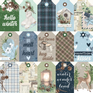 Simple Stories Simple Vintage Fresh Snow 12X12 Tag Elements